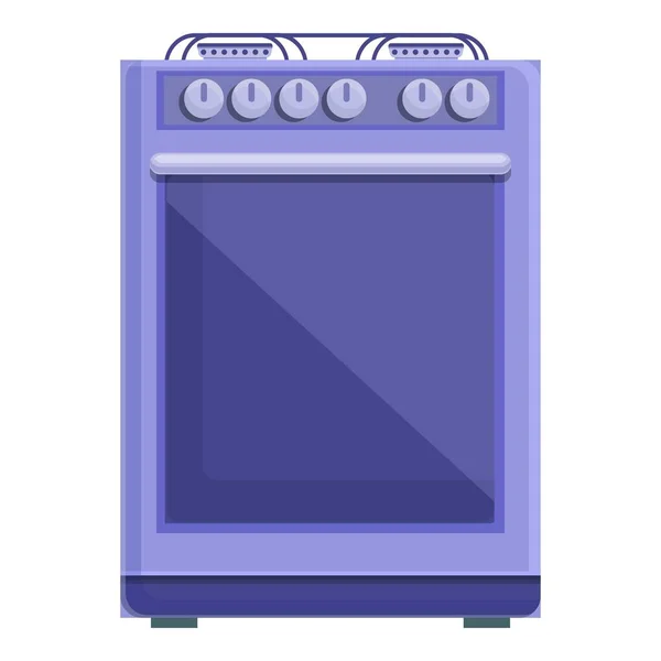 Cozinha queimando ícone fogão a gás, estilo cartoon —  Vetores de Stock