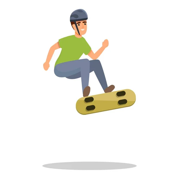 Икона фристайла на скейтборде, стиль мультфильма — стоковый вектор