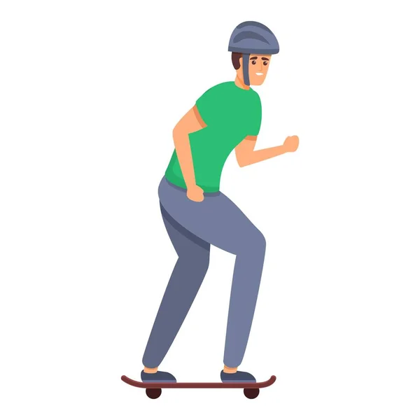 Skateboarding extrémní ochrana ikona, kreslený styl — Stockový vektor
