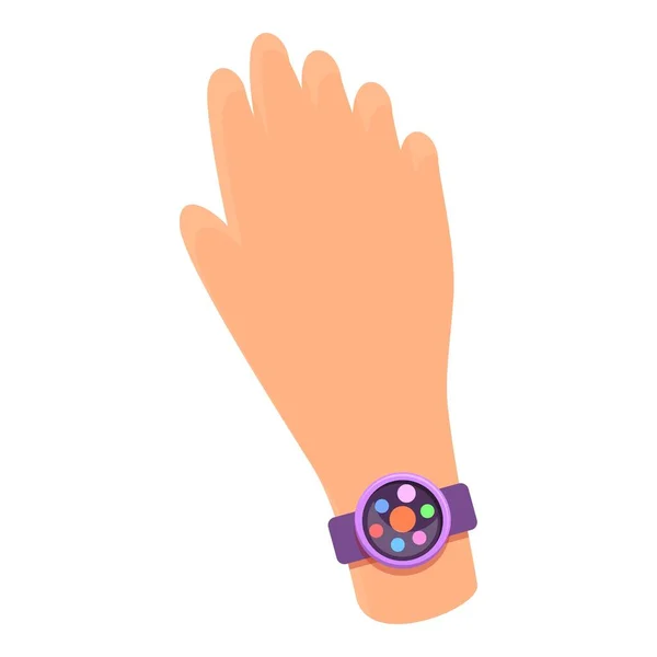 Icona dell'orologio intelligente per bambini, stile cartone animato — Vettoriale Stock