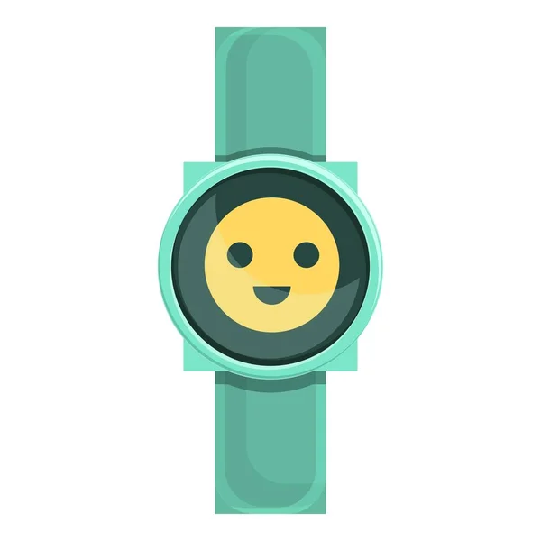 Kind emoji smart watch icon, cartoon-stil — Stockvektor