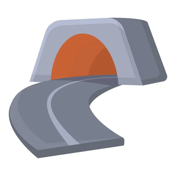 Moderne road tunnel icoon, cartoon stijl — Stockvector