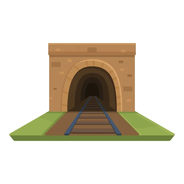 Tunnel transport icon, cartoon style — Stock Vector