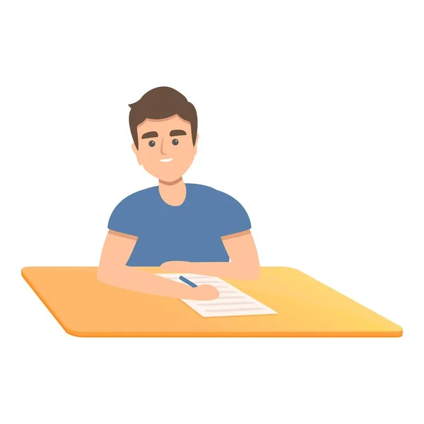 Εγγραφή εικονίδιο σχολική δοκιμή, στυλ κινουμένων σχεδίων — Διανυσματικό Αρχείο