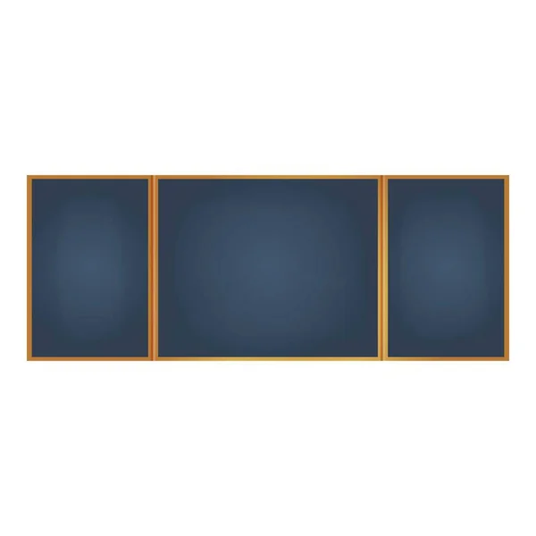Wide chalkboard icon, cartoon style — Stock Vector