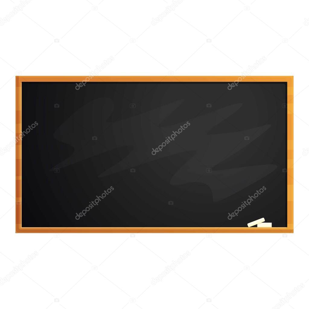 Empty chalkboard icon, cartoon style