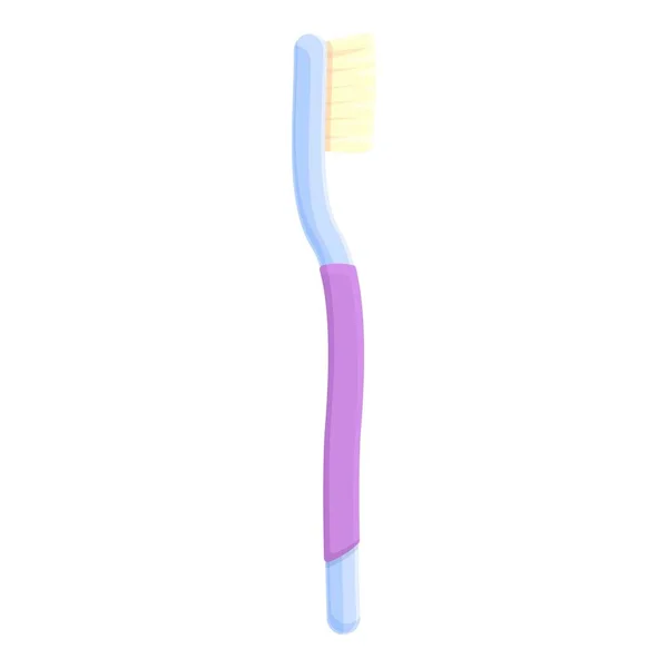 Brosse à dents en plastique biodégradable icône, style dessin animé — Image vectorielle