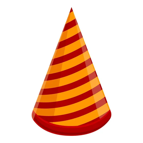 Icono de cono de cumpleaños, estilo de dibujos animados — Archivo Imágenes Vectoriales