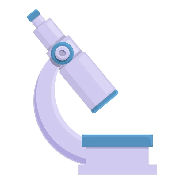 School microscope icon, cartoon style — Stock Vector