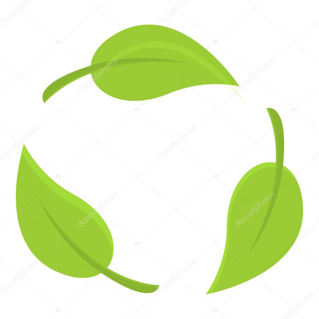 Biodegradable icon, cartoon style