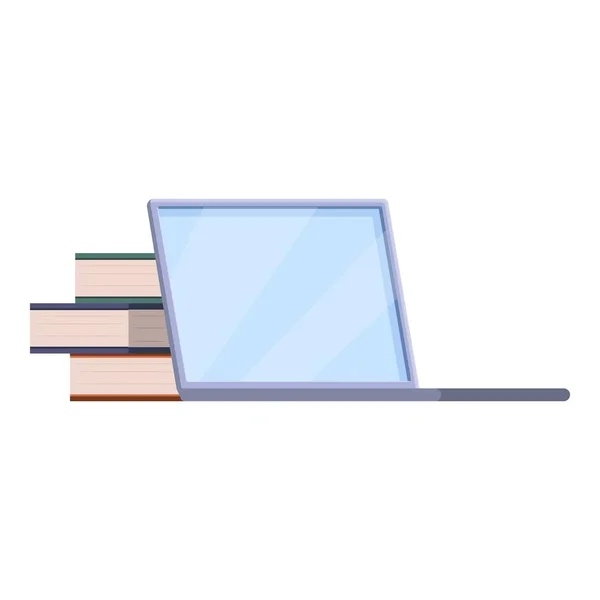 Schoollaptop icoon, cartoon stijl — Stockvector
