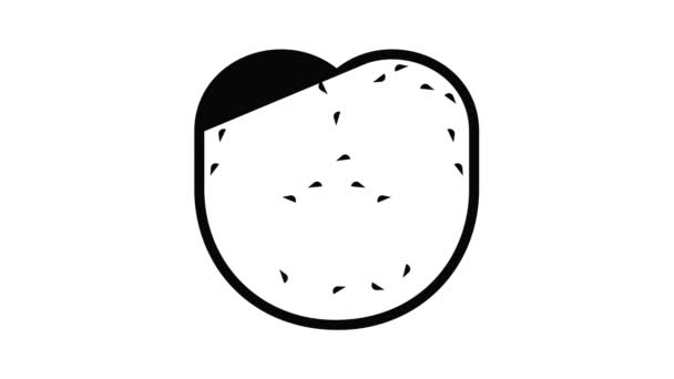 盐椒盐饼干图标动画 — 图库视频影像