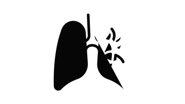 ヒト肺アイコンアニメーション — ストック動画