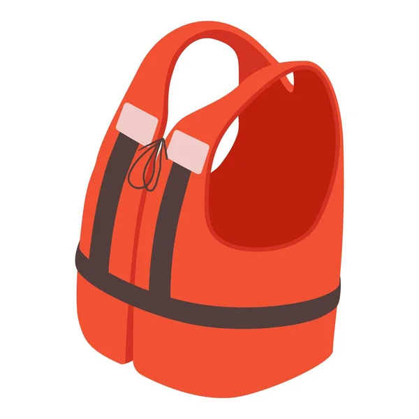 Life jacket icon, isometric style — Stock Vector