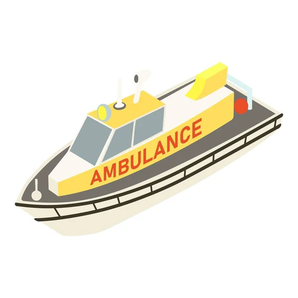 Ambulance ship icon, isometric style — Stock Vector