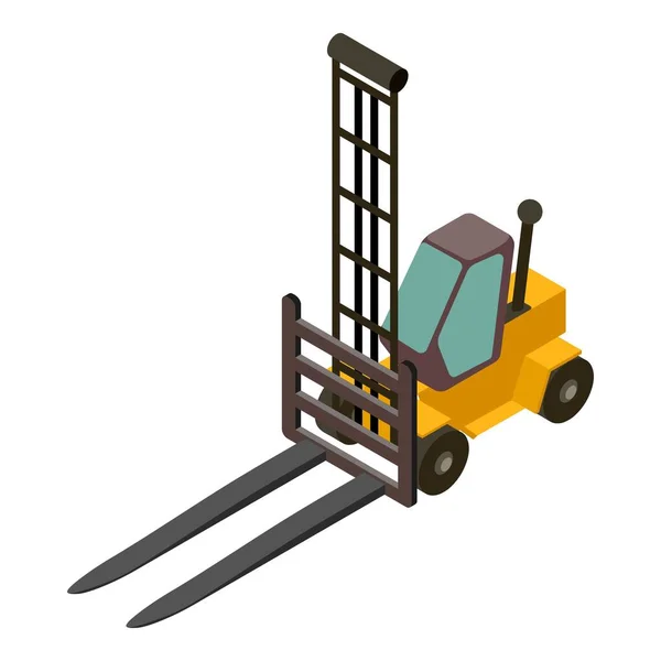 Port forklift icon, isometric style — Stock Vector