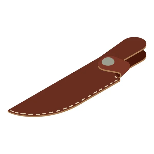 Ícone de faca de capa de caça, estilo isométrico — Vetor de Stock