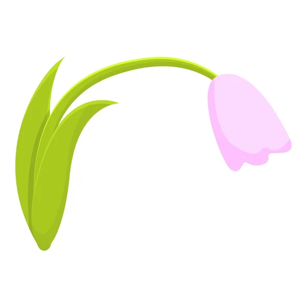 Flower waste icon, cartoon style — Stock Vector