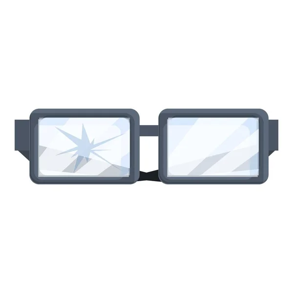 Icône de lunettes cassées, style dessin animé — Image vectorielle