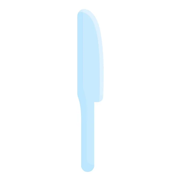 Ícone de faca de plástico, estilo cartoon — Vetor de Stock