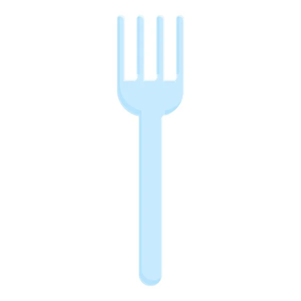 Icono de tenedor de plástico, estilo de dibujos animados — Archivo Imágenes Vectoriales