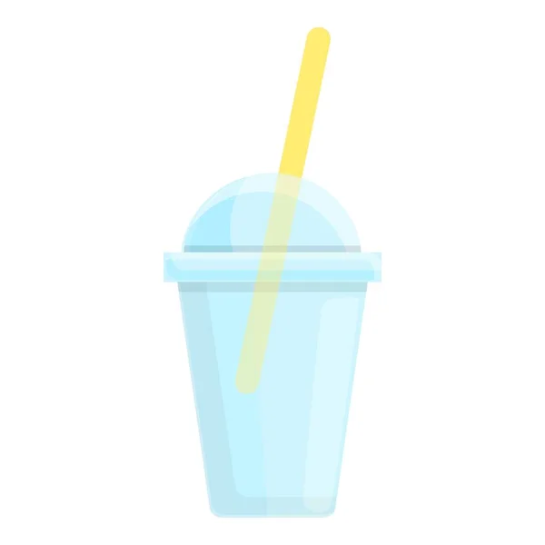 Shake icono de vidrio de plástico, estilo de dibujos animados — Vector de stock