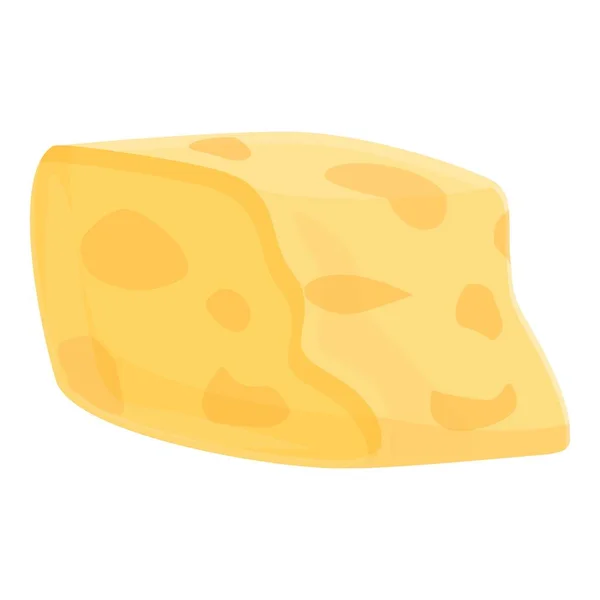 Icono de residuos de queso, estilo de dibujos animados — Vector de stock