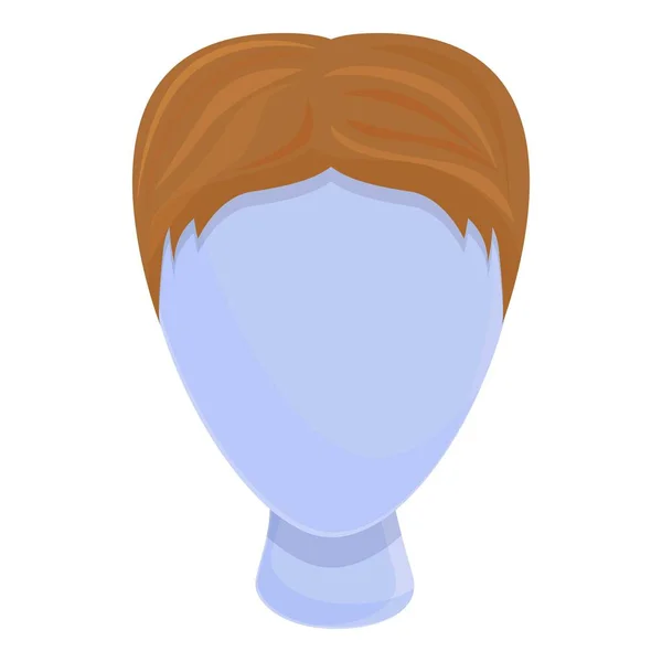 Ícone de peruca de corte de cabelo, estilo cartoon — Vetor de Stock
