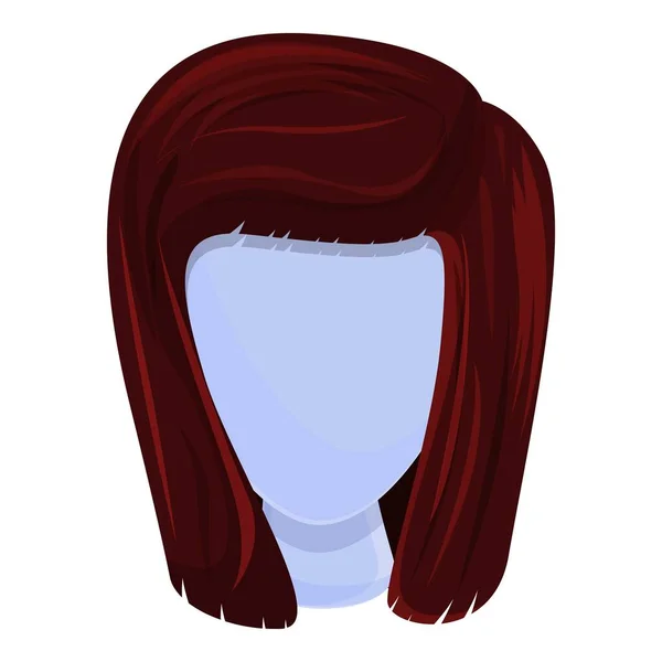 Icône perruque de bureau, style dessin animé — Image vectorielle