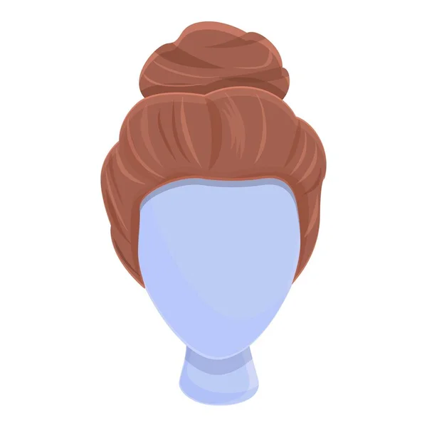 Икона делового парика, стиль мультфильма — стоковый вектор
