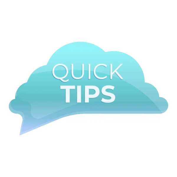 Tips cloud icon, cartoon style — Stock Vector