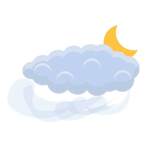 Mondwolken-Ikone im Cartoon-Stil — Stockvektor