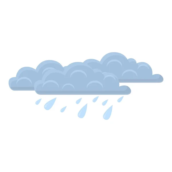 Bewolkt regenicoon, cartoon-stijl — Stockvector