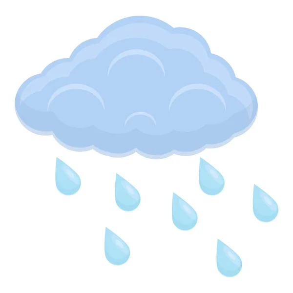 Regenweer icoon, cartoon stijl — Stockvector