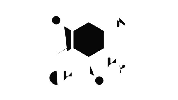 Animace ikon vzorce chemie — Stock video