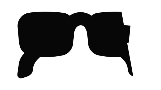 แว่นตา แอนิเมชั่นไอคอน — วีดีโอสต็อก