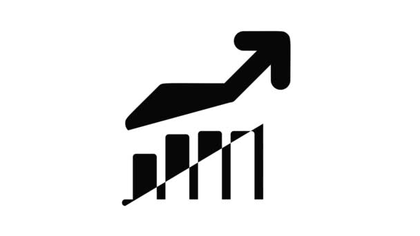 Crescer animação ícone gráfico — Vídeo de Stock