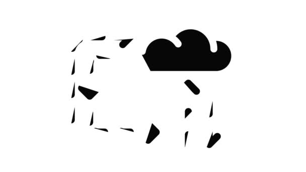 Animación icono de dirección de nube — Vídeos de Stock