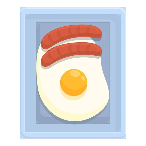 달걀 요리 아이콘, 만화 스타일 — 스톡 벡터