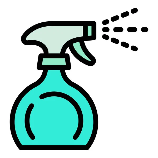 Spray cleaner icon, outline style — Stock Vector