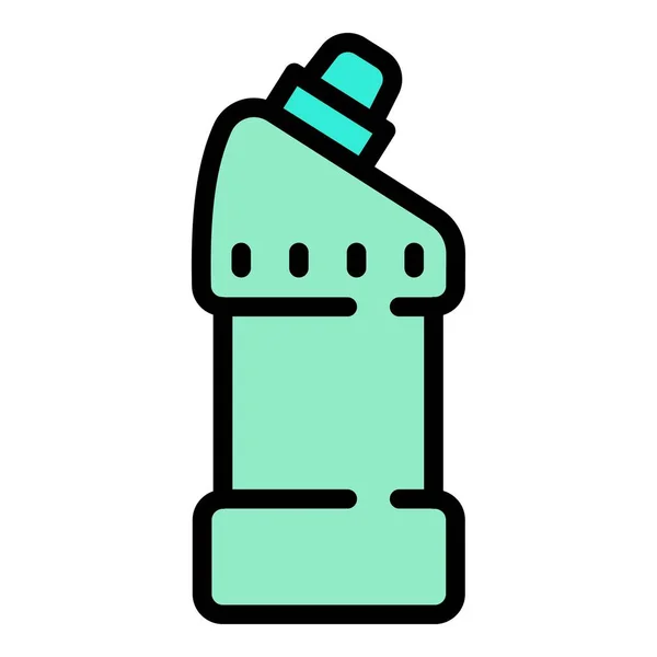 Toilet schonere fles pictogram, omtrek stijl — Stockvector