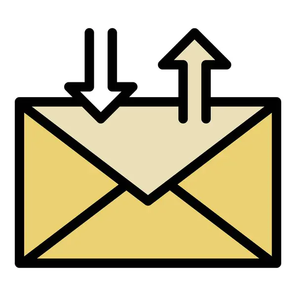 Envoyer une icône de lettre, style de contour — Image vectorielle
