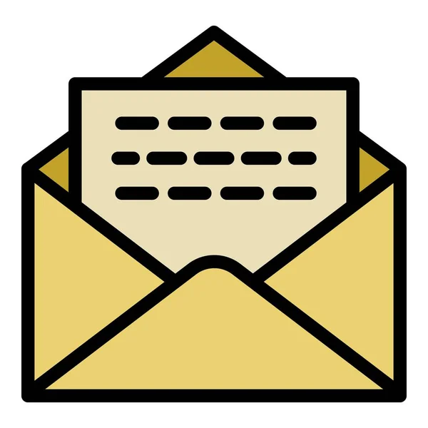 Email lettre icône, style de contour — Image vectorielle