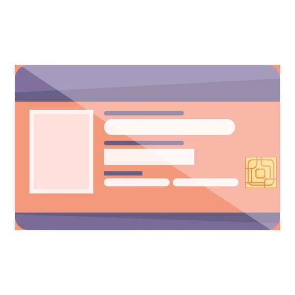 Id-Card-Tag Symbol, Cartoon-Stil — Stockvektor