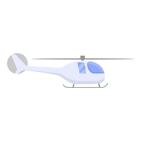 Fehér mentő helikopter ikon, rajzfilm stílus — Stock Vector