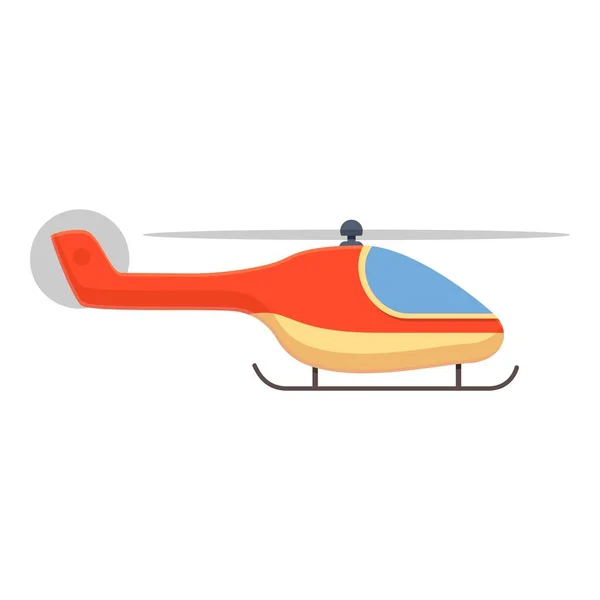 Икона спасательного вертолета, мультяшный стиль — стоковый вектор