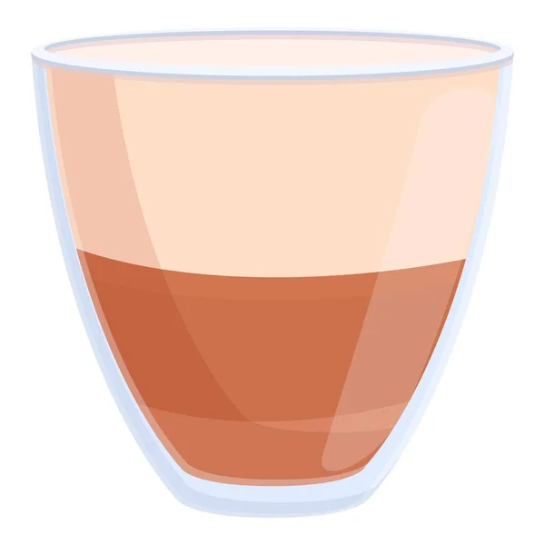Latte ikon, rajzfilm stílus — Stock Vector