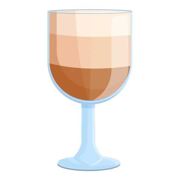 Ikona latté nápoje, kreslený styl — Stockový vektor