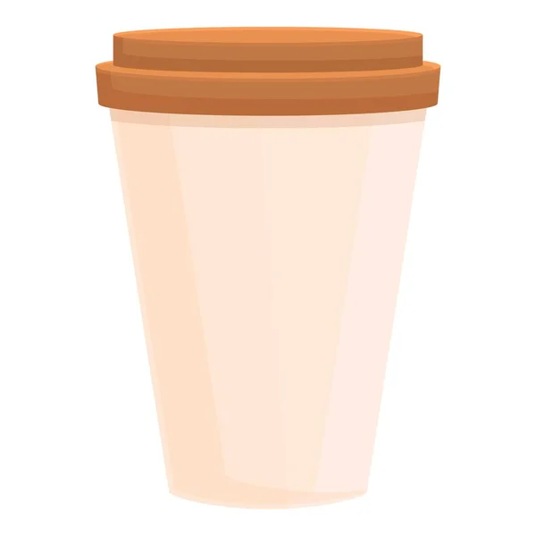 Icône de boisson Latte, style dessin animé — Image vectorielle