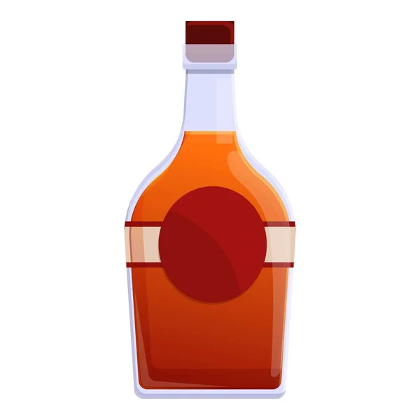 Icône bouteille de malt Bourbon, style dessin animé — Image vectorielle